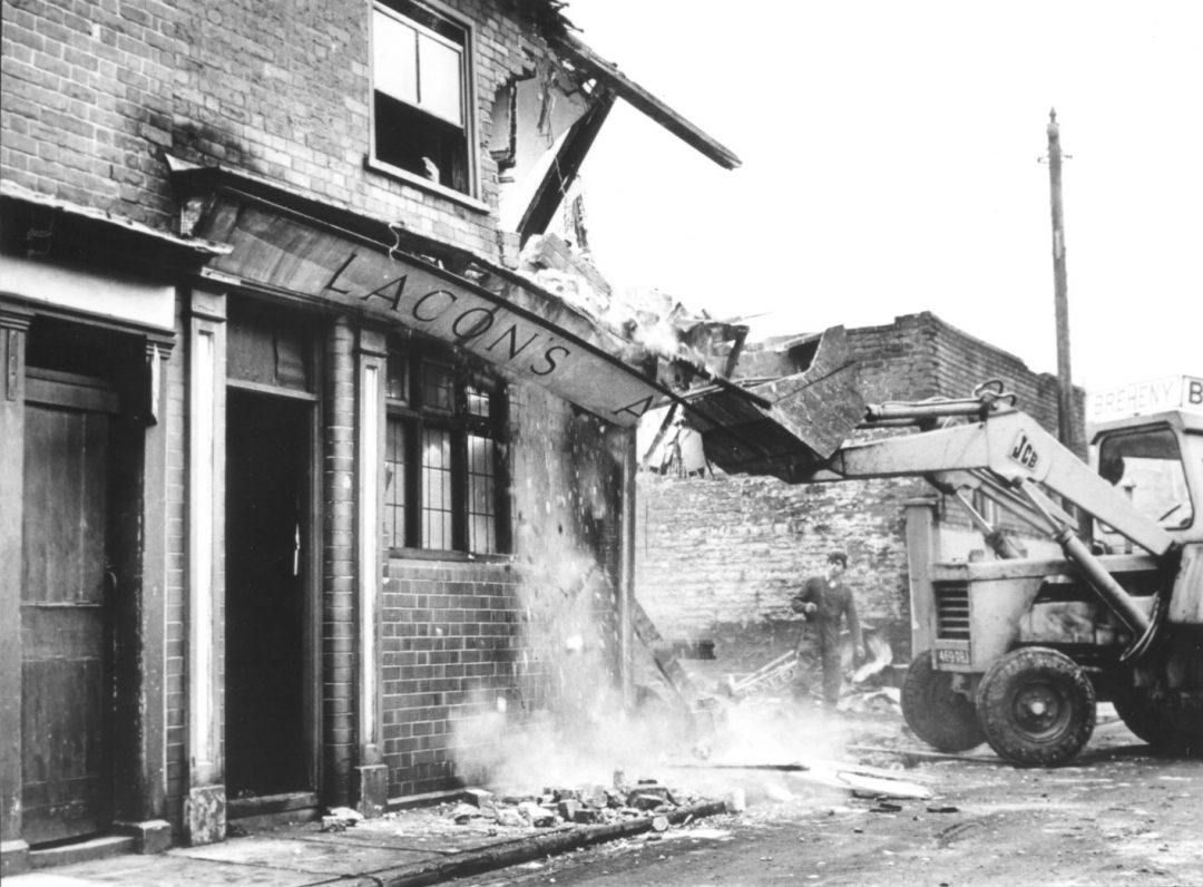 Demolition of Lacons, Lowestoft 1960s